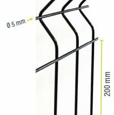 Grillage rigide RAL7016 – Fil 5/5 mm – Longueur 2m50 – Image 2
