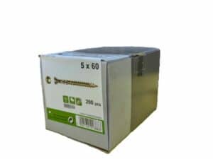 Boîte de 200 vis à bois 5x60 mm en inox – Image 2