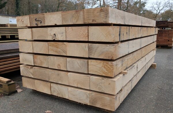 Traverse paysagère en chêne 100x200 mm