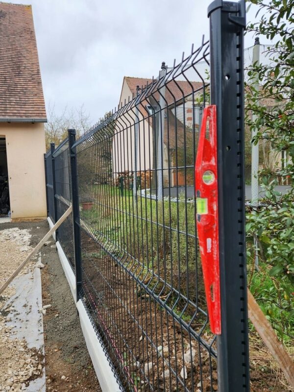 Poteau à clips RAL7016